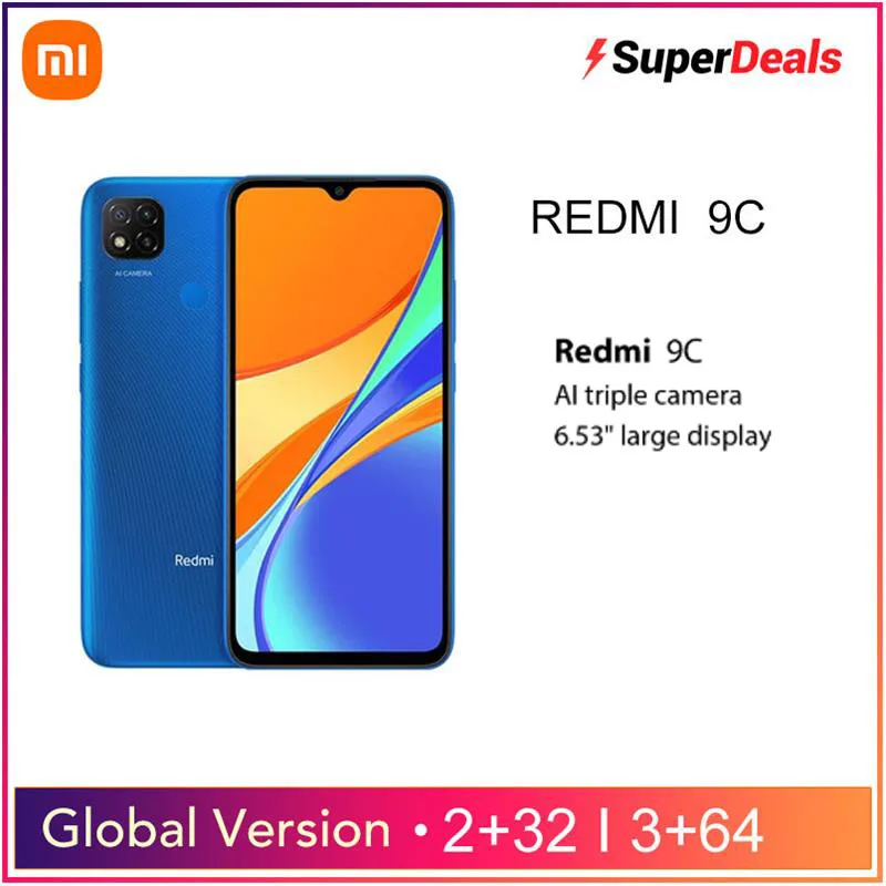 

Xiaomi Redmi 9C NFC 3GB 64GB Global Version Smartphone 5000mAh Battery MTK Helio G35 Octa Core 6.53" HD+ Display NFC 13MP