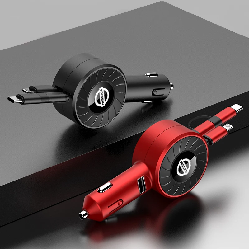 

Fast Charging Phone Adapter USB Car Charger For iPhone Typec Xiaomi Samsung for Nissan Qashqai J10 J11 X Trail Tiida Teana Juke
