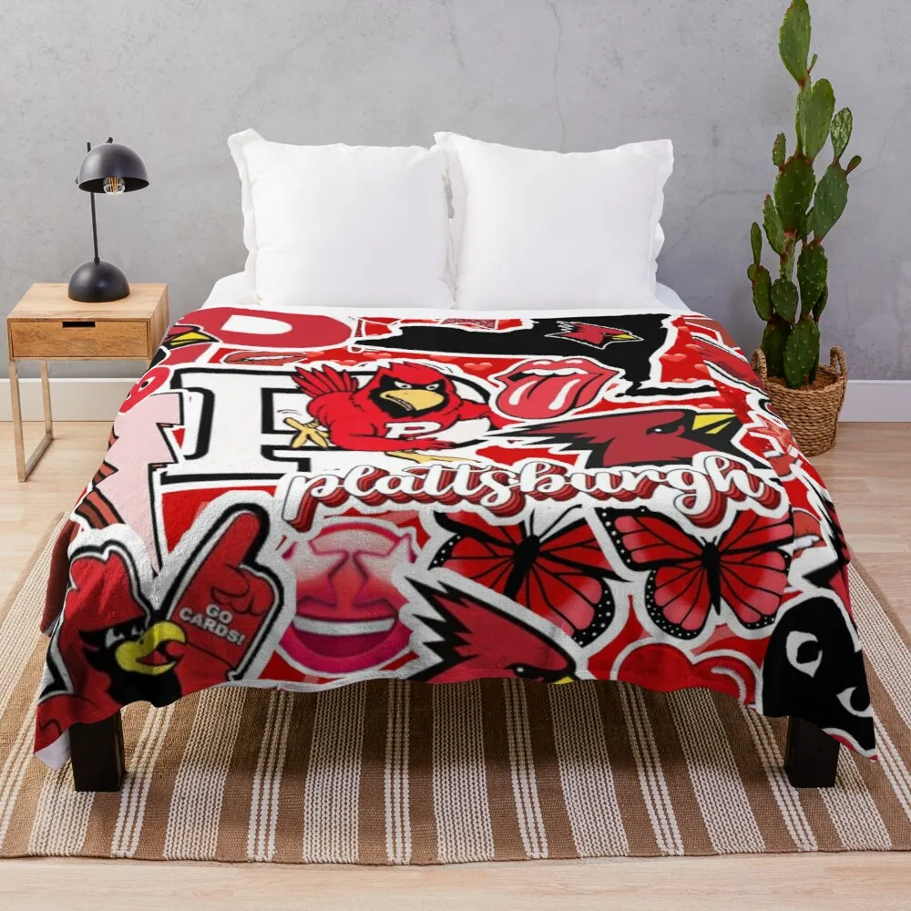 

SUNY Plattsburgh инкрустированное одеяло пушистое одеяло индивидуальный подарок Роскошное Одеяло