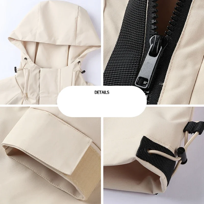 Мужская ветровка с капюшоном XKK ветрозащитная куртка большими карманами