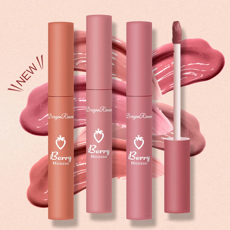 

12 Colors Matte Velvet Lasting Lip Gloss Lip Glaze Moisturizing Lipstick Cosmetics Beauty Hydrating Waterproof Lip Makeup Tools