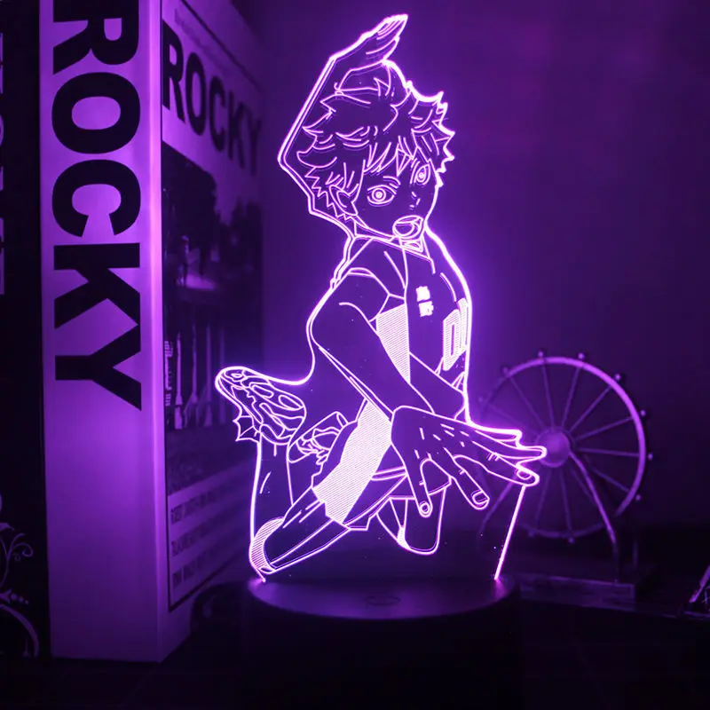 

Haikyuu Hinata Shoyo 3d led lamp for bedroom manga night lights anime figure avatar room decor Decoration cute gift