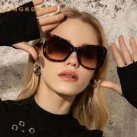 leopard sunglasses 2022 for women new fashion cat eye sun glasses female eyeglasses vintage square gradient driving eyewear uv