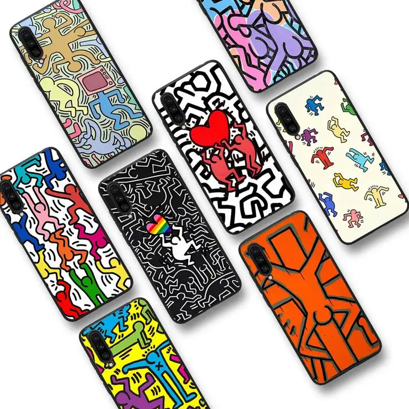 

Keith-Haring-Works-Colorful-Print Phone Case for Xiaomi mi 8 9 10 lite pro 9SE 5 6 X max 2 3 mix2s F1
