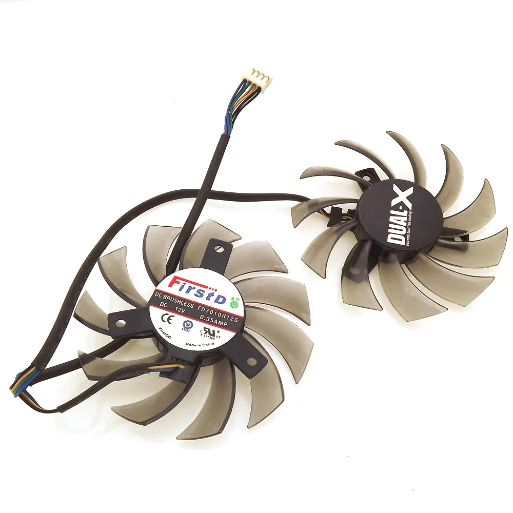 Два вентилятора видеокарты Oriental Matrix FD7010H12S 75 мм