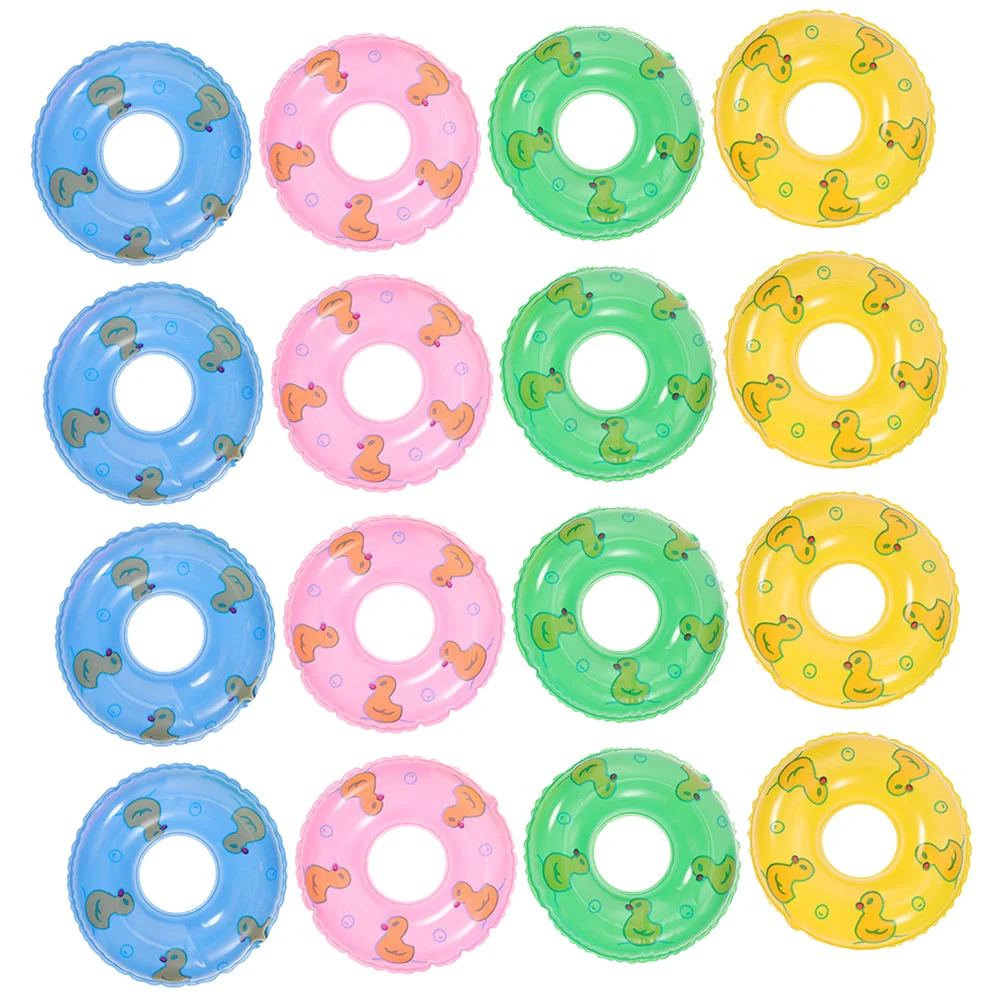 

20 Pcs Swim Ring Photo Props Dolls Simulated Toys Donut Mini Ornaments House Pp Small Rings Baby Bath