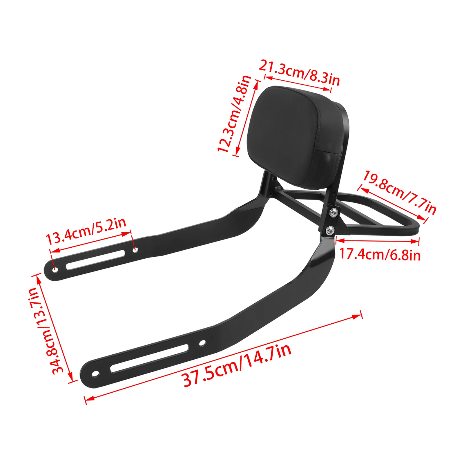 Съемная задняя багажная стойка со съемной спинкой и пассажирским сиденьем для