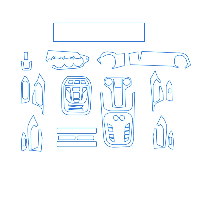 

TPU for GWM Great Wall WEY Tank 300 Transparent Protection Film Car Interior Sticker Center Control Gear Air Navigation Panel