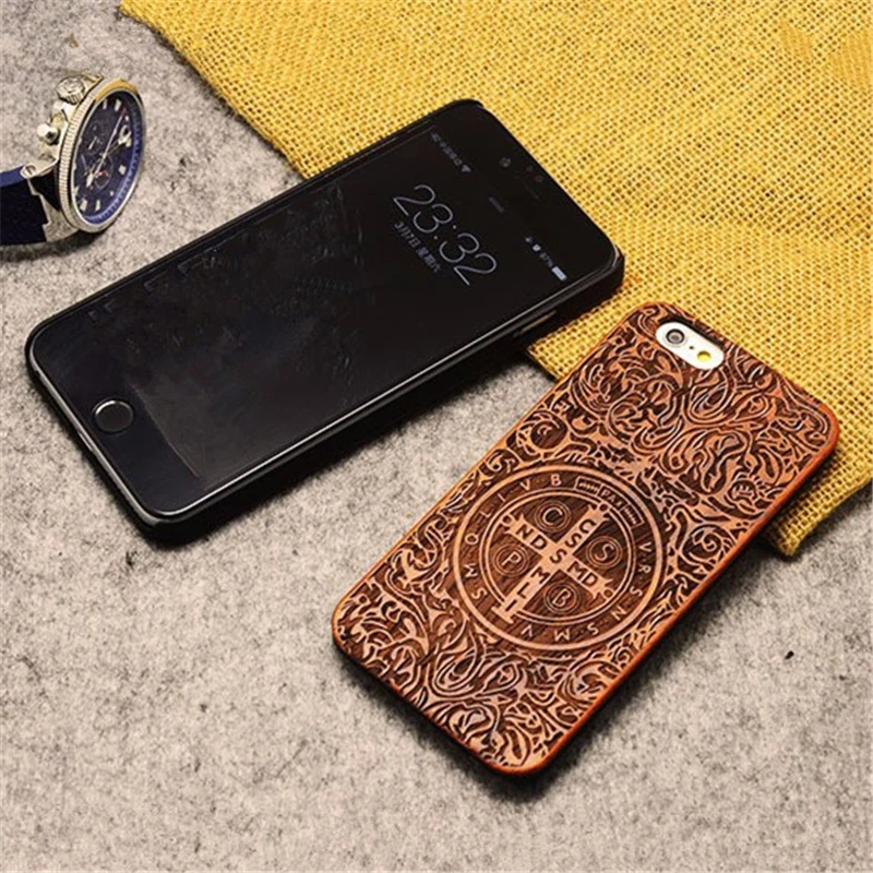 10 шт. iCasiber Ретро ПК + деревянный чехол с черепом для iPhone 5 5S SE 6 6S 7 Plus Новый Винтажный