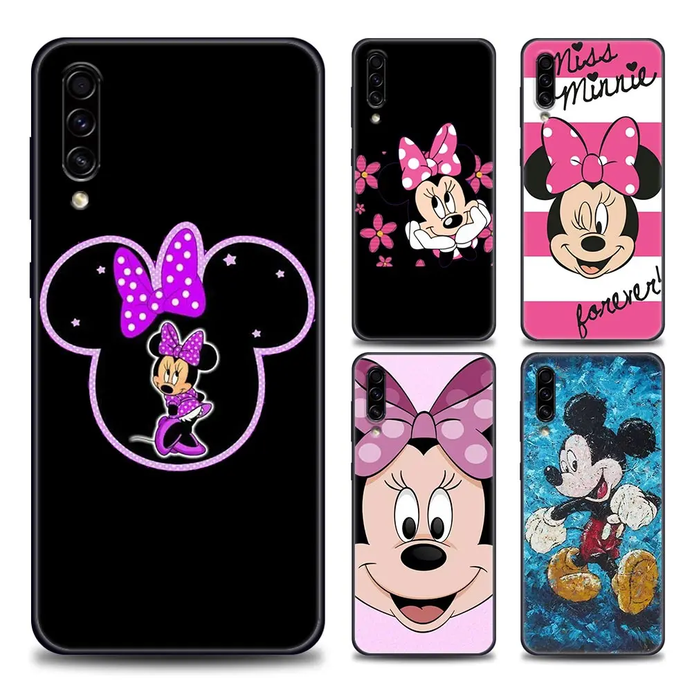 

Cute Mickey Minnie Leopard Phone Case for Samsung A10 A20 A30 A40 A50 A60 A70 A90 Note 8 9 10 20 Ultra 5G Silicone Case Cover