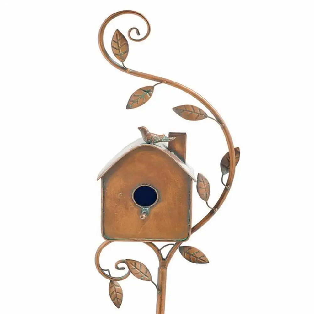 

Metal Bird Nest Pigeon Parrot House Rustic Bird House Bracket Bird Cage Garden Patio Zigzag Art Outdoor Decor Gift Bird Supplies