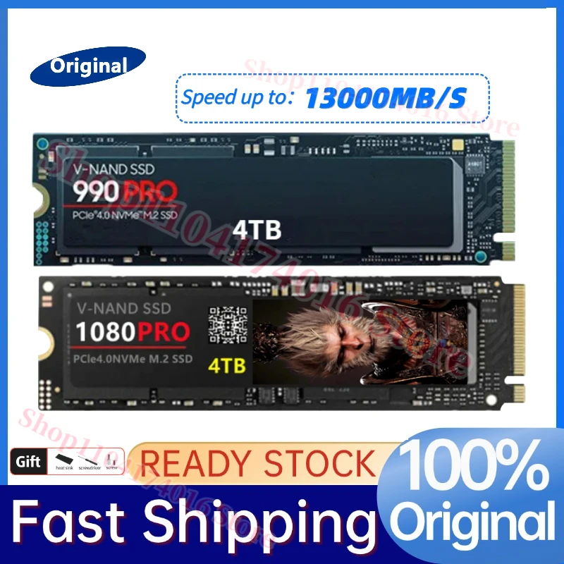 Оригинальный твердотельный накопитель 1080PRO 4 ТБ 2 1 M2 2280 PCIe 4.0 NVME NGFF 7500 МБ/с для