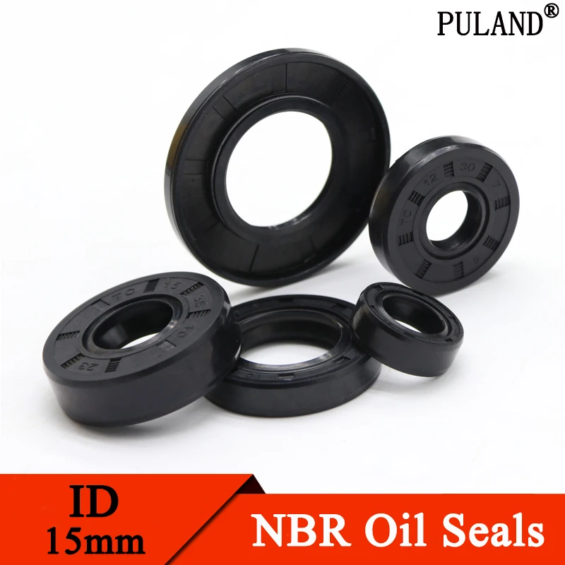 

ID 15mm NBR Shaft Nitrile Rubber Oil Seal TC-15*22/24/25/26/28/30/32/35/40/42*5/7/8/10 Nitrile Double Lip Oil Seal