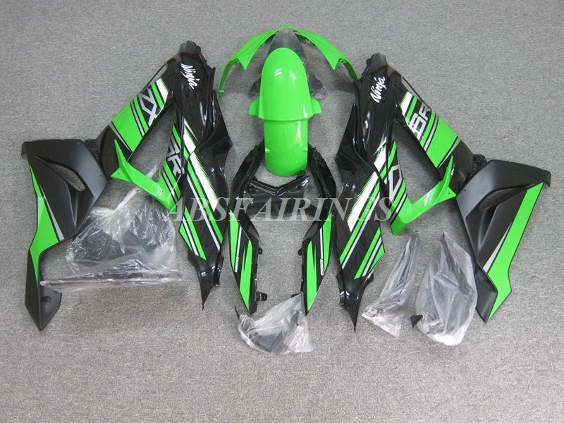 

Комплект обтекателей из АБС-пластика, 4 подарка, подходит для Kawasaki Ninja ZX6R 2013 2014 2015 2016 2017 13 14 15 16 17 18, кузов холодного зеленого цвета