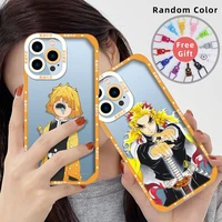 for iphone 13 phone case coque for iphone 12 mini 11 pro max xs x xr 7 8 plus se japan anime demon slayer transparent soft funda