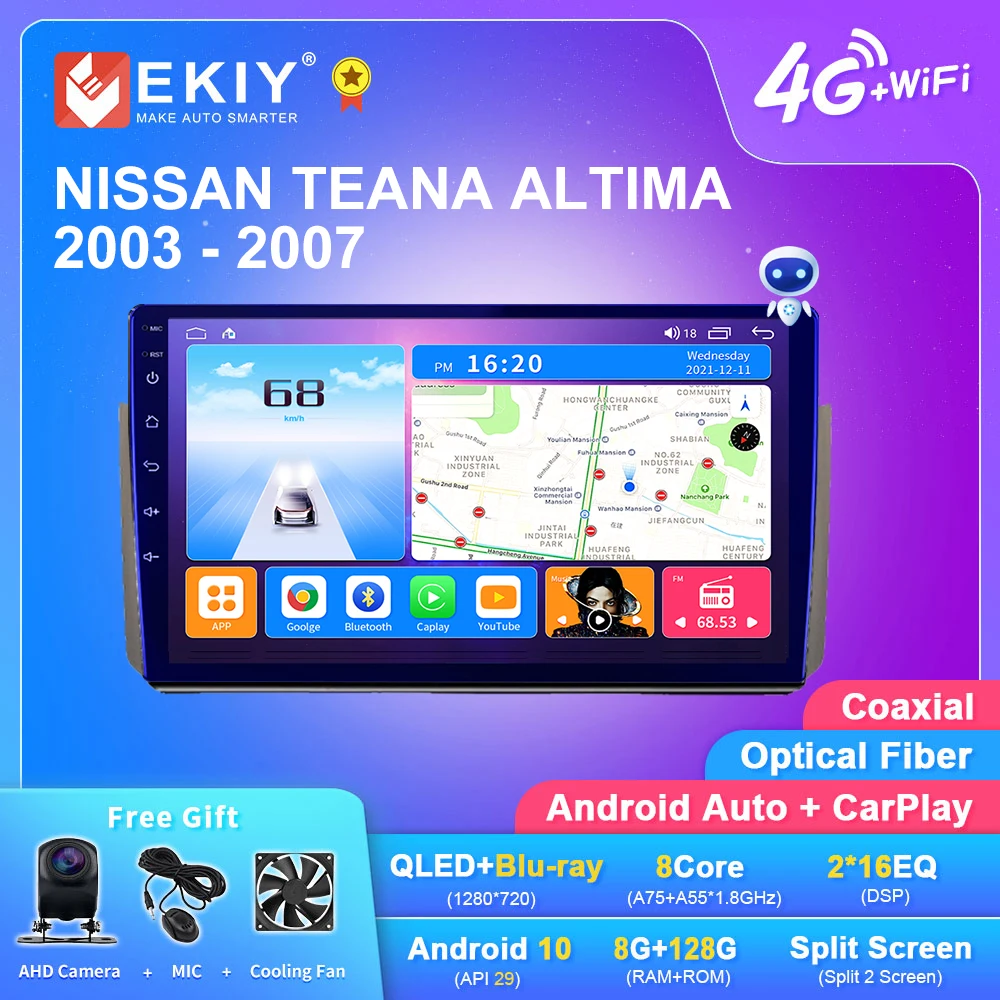

EKIY T7 Android 10 Car Radio For NISSAN TEANA ALTIMA 2003 - 2007 Multimedia player Tape Recorder Carplay Android Auto No 2din HU