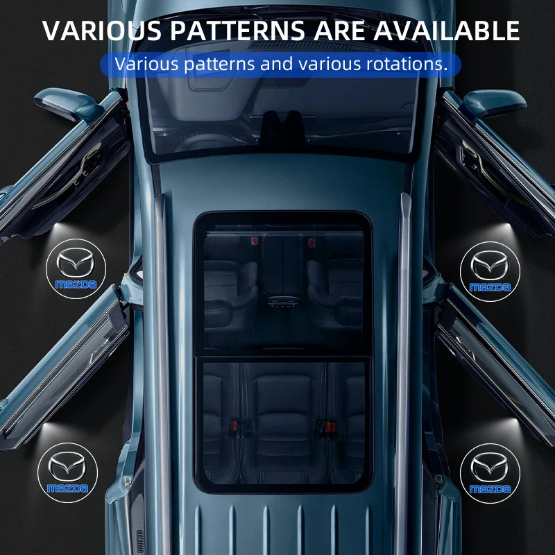 1/2 шт. автомобильная HD-проекторная лампа для двери автомобиля беспроводная