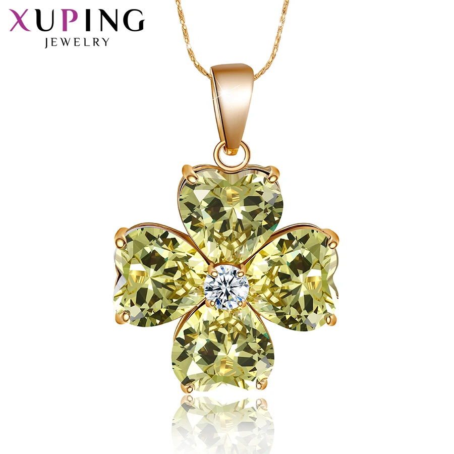 

Xuping Jewelry Store Charms Flower Design Women Pendant Necklace with Gold Color Plated for Women Lady Trendy Design Gift 32897