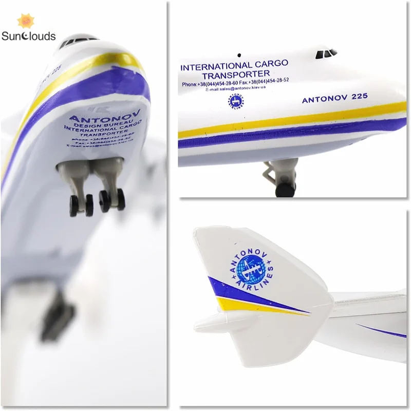 Модель летательного аппарата из литых под давлением ан-102 Mriya 225 модель военного