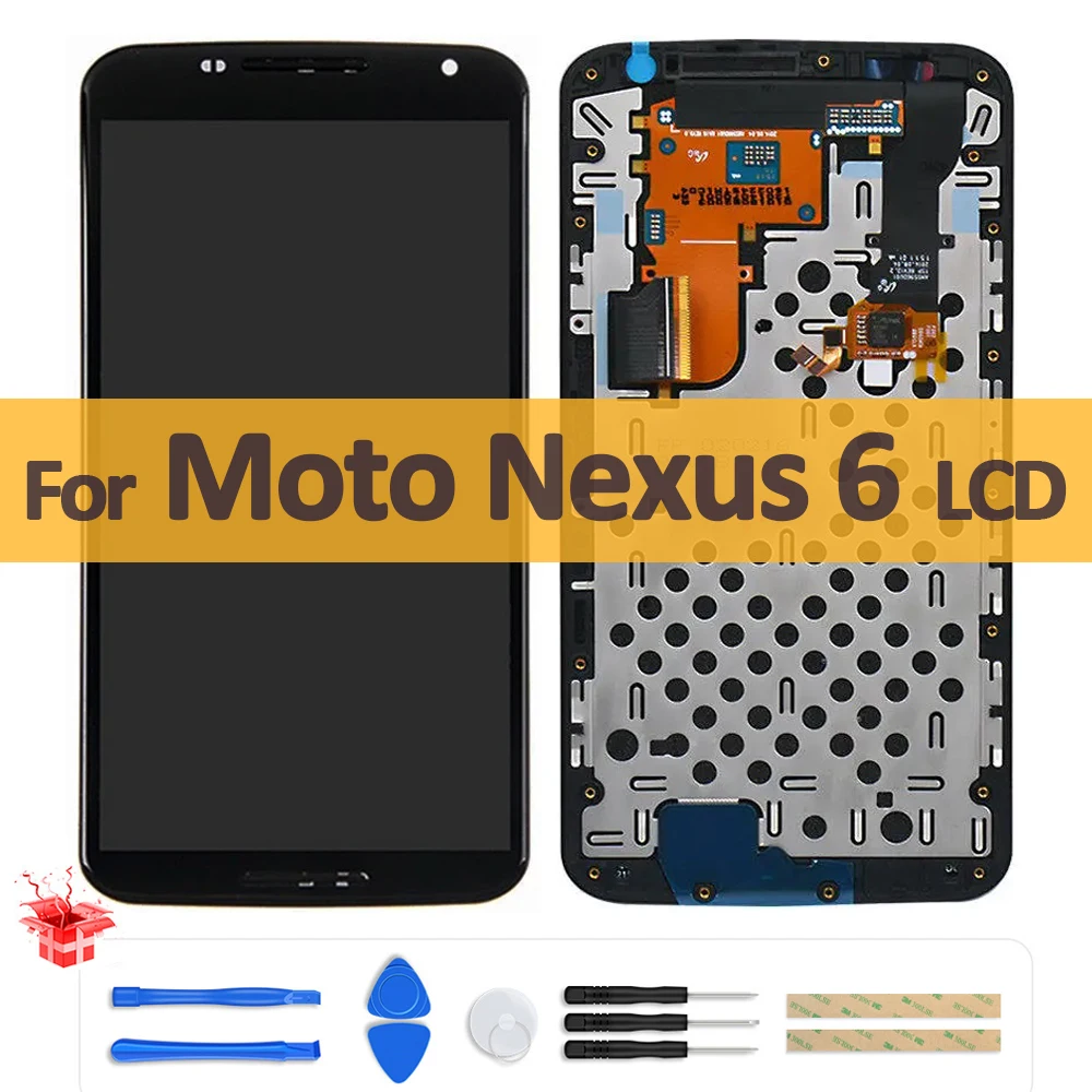 5 96 &quotоригинальный AMOLED для Motorola Nexus 6 LCD XT1100 XT1103 дисплей сенсорный экран дигитайзер