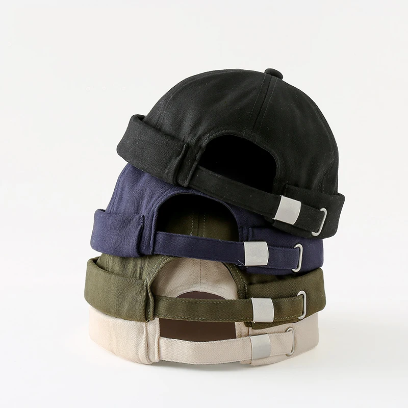 Шапка без козырька для мужчин и женщин облегающая хлопковая шапка красная