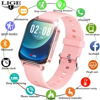 lige woman bluetooth phone smart watch women waterproof sports fitness watch health tracker 2021 new music player smartwatch men