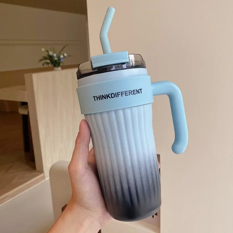 Джамбо-термос из нержавеющей стали: большой вместимости с крышкой и ручкой