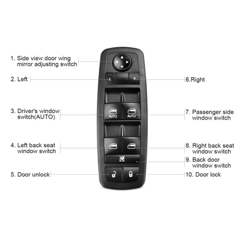 4602863AD переключатель стеклоподъемника для 2009-2012 Dodge Ram 1500 2500 3500 управления питанием