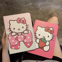 cute hello kitty ipad air 2021 case air 4 silicone protective case for ipad pro mini 6 10 2 inch 8th anti drop soft cover gift