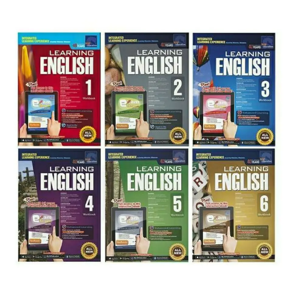 9 Books/Set New Primary School Grade 1-6 English Teaching Supplement Singapore English Workbook Learning English Hot Textbook 6 pcs set sap conquer comprehension cloze techniques grade 1 6 children primary school english learning reading textbook