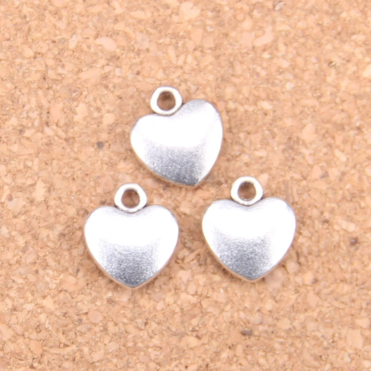 

120pcs Charms lovely heart 10x8mm Antique Pendants,Vintage Tibetan Silver Jewelry,DIY for bracelet necklace