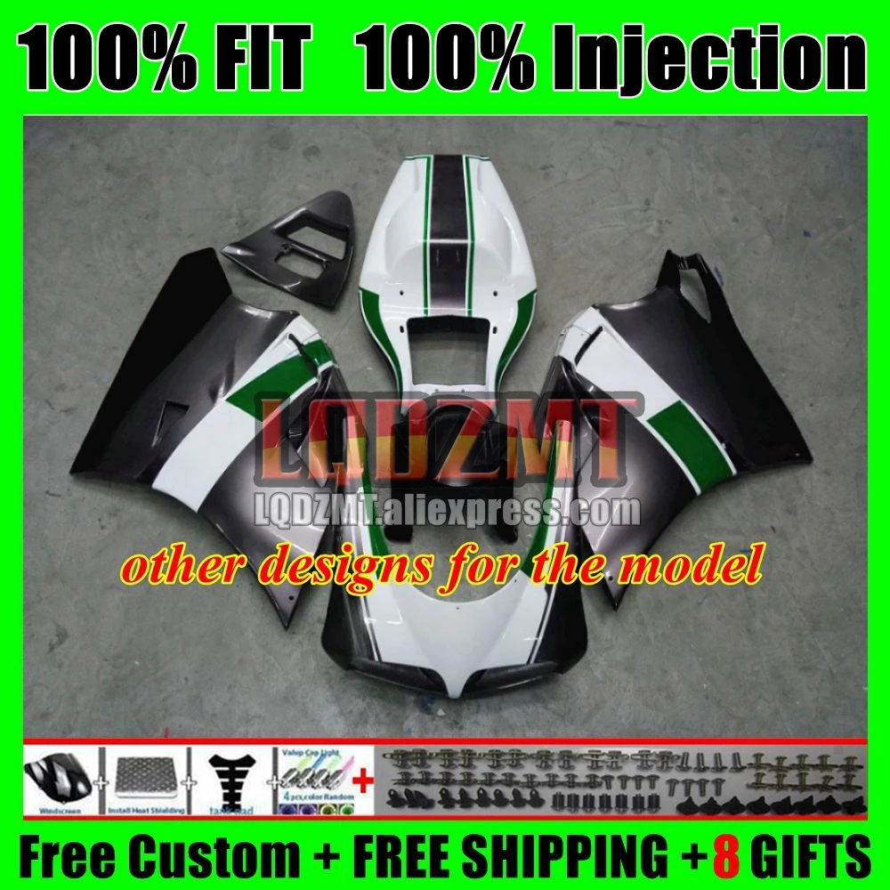 Впрыск для DUCATI 748 853 916 996 998 S R 94 95 96 97 98 99 00 01 02 126No.38 916S 996S 998S 1994 2002 Обтекатели матовый