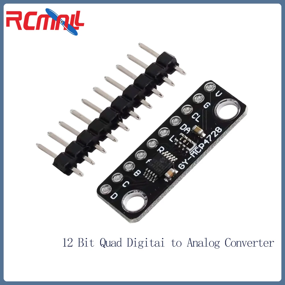 MCP4728 12-битный цифро-аналоговый преобразователь I2C GY-MCP4728 Модуль датчика ЦАП с