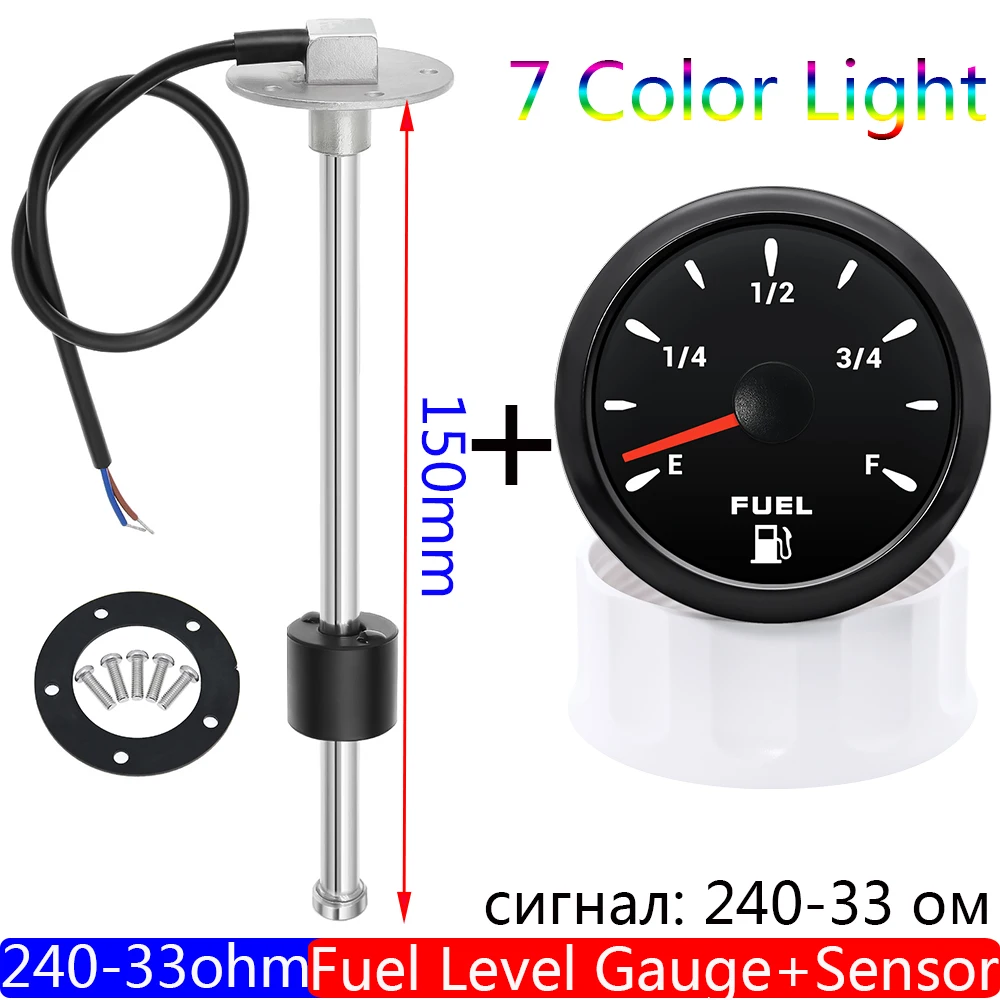 Датчик уровня топлива 240-33 Ом с поплавковым датчиком уровня топлива 100-600 мм для морского автомобиля, лодки, автофургона, 2 
