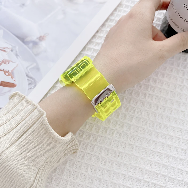 Силиконовый ремешок и чехол для Huawei band 6 7, прозрачный сменный Браслет для часов Honor band 6 7, защитный чехол, аксессуары (art.: 3920bdd80f2db) - 3920bdd80f2db
