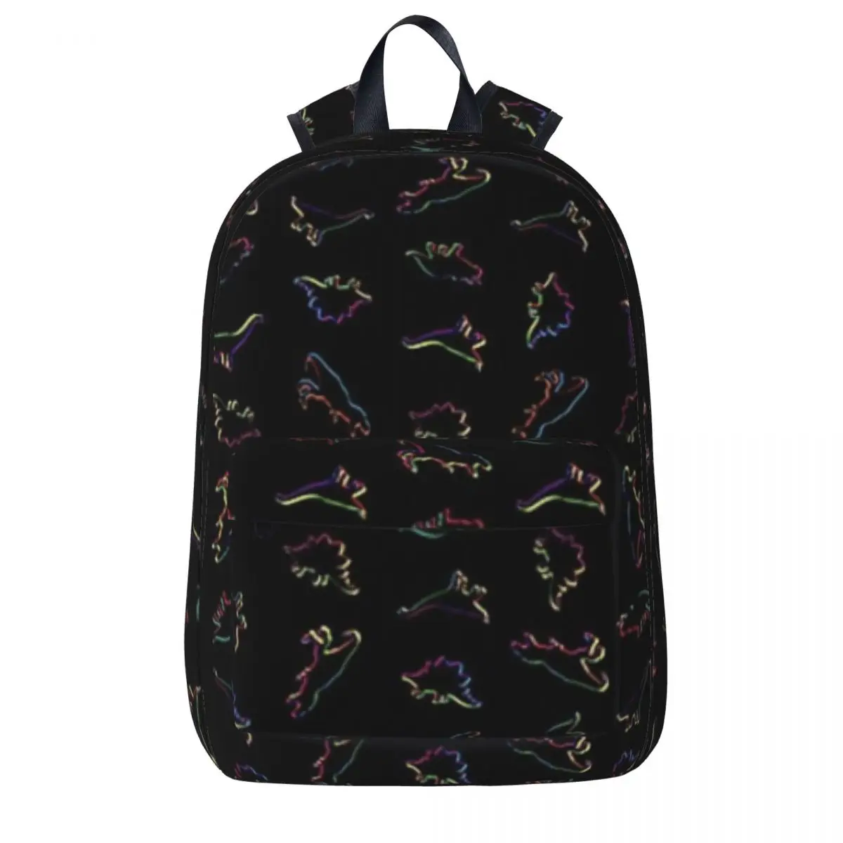 

CMYK Dinosaurs (black) Backpacks Boys Girls Bookbag Students School Bag Cartoon Kids Rucksack Laptop Rucksack Shoulder Bag