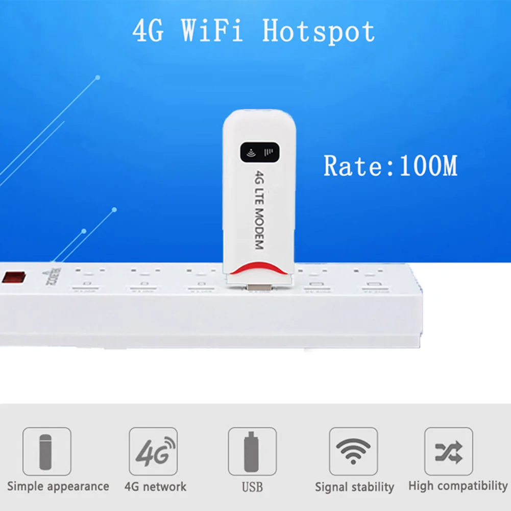 

4G/3G Portable 100Mbps USB Wifi Router Repeater Wireless Signal Extender Booster Supporting Multi-Band FDD-LTE B1 B3 B7 B8 B20