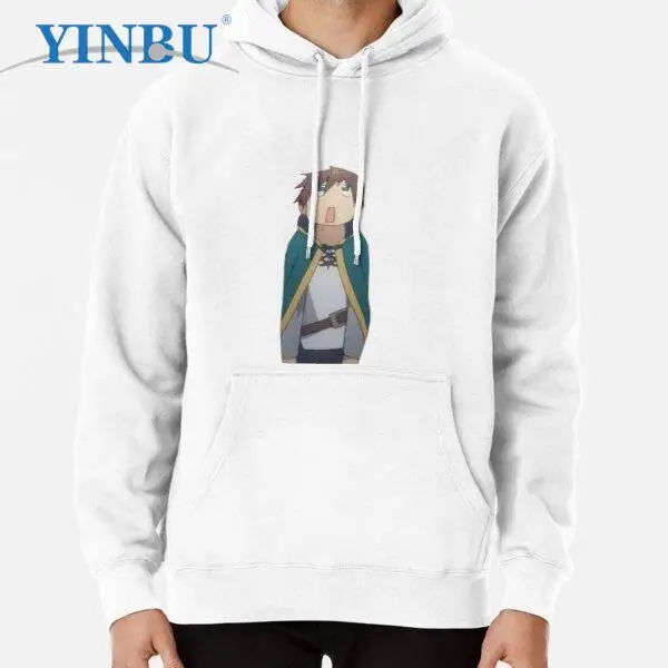 

Kazuma Stare Konosuba Pullover Hoodie Man sweatshirts new in Men's clothing fashion hoodies