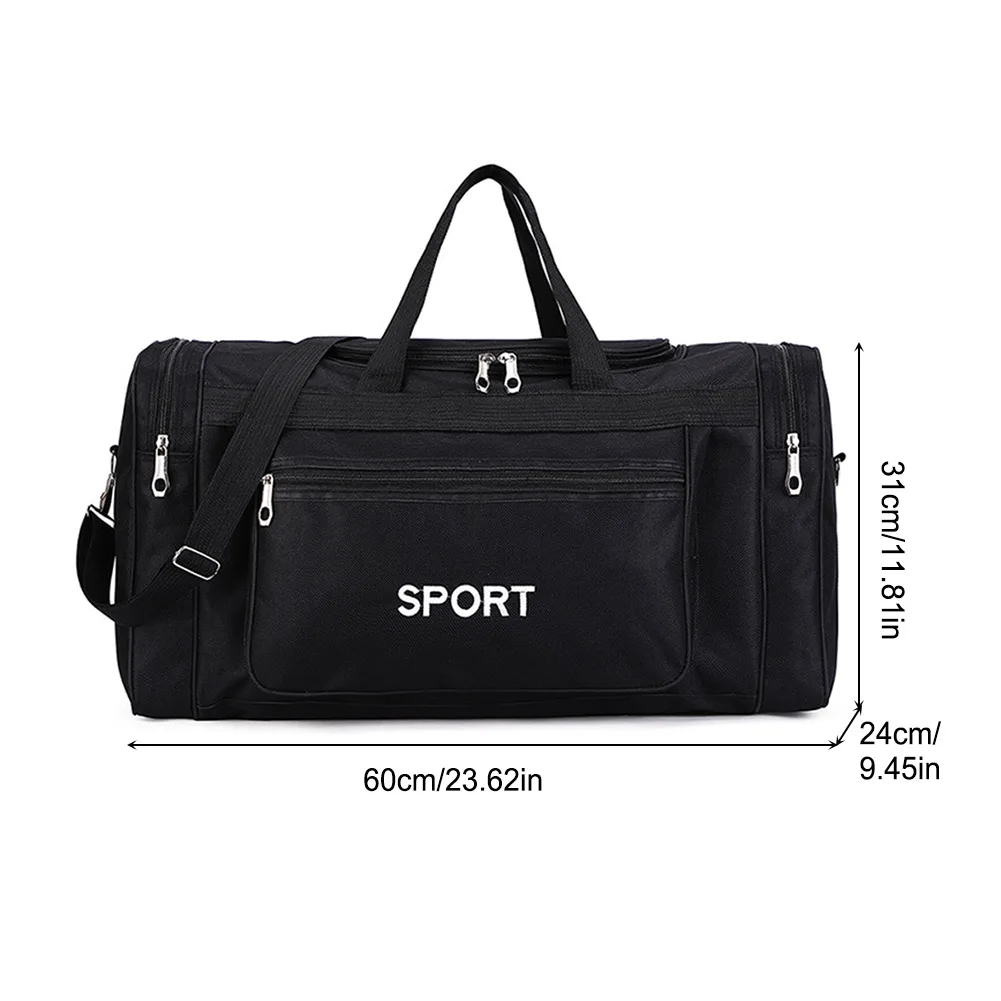 Oxford Portable Gym Bags Large Capacity Fitness Training Bag Waterproof with Zipper Multifunctional Wear-resistant for Men Women
