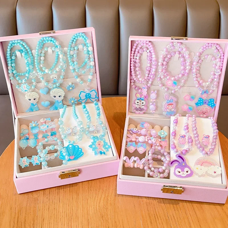 

Children's Necklace Bracelet Set Gift Box Leather for LinaBell Jewelry Box for Strawberry Rabbit Princess Birthday Gift