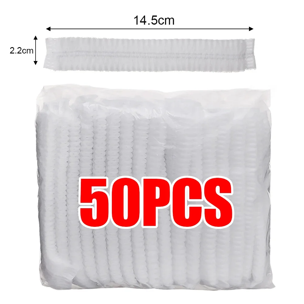 

Одноразовые нетканые синие/белые шапочки для кухни 50/100 шт