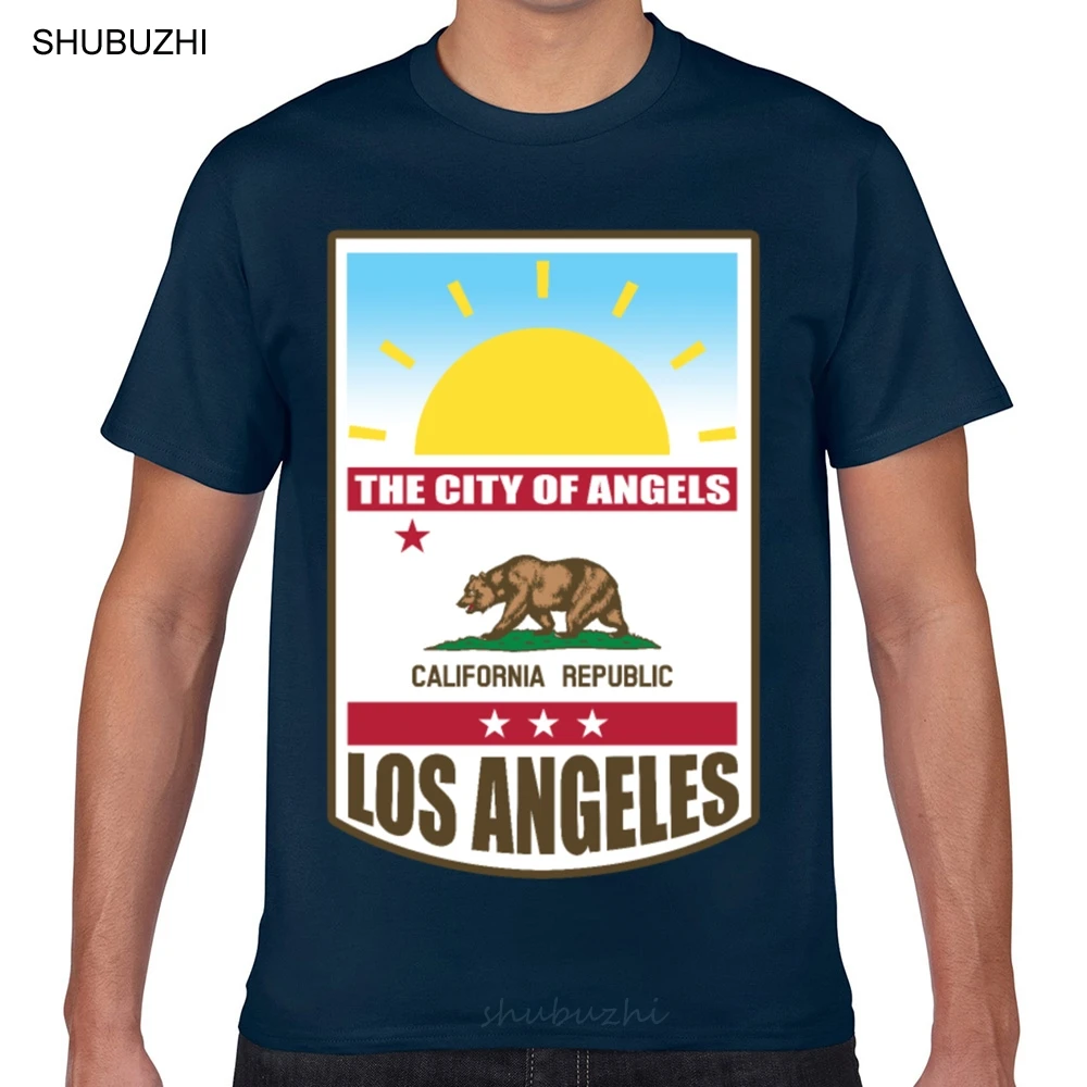 

Мужская хлопковая футболка с надписью «los angeles»