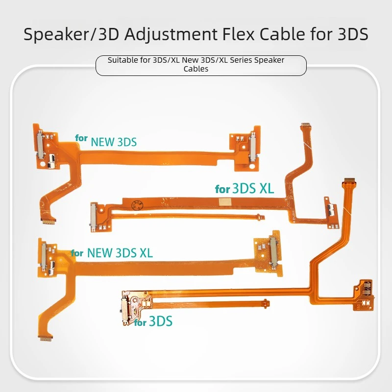 Фото Гибкий кабель динамика + ленточный кабель с 3D-слайдером для New 3DS LL / 3DS XL - Запасные части для ремонта платы динамика №1