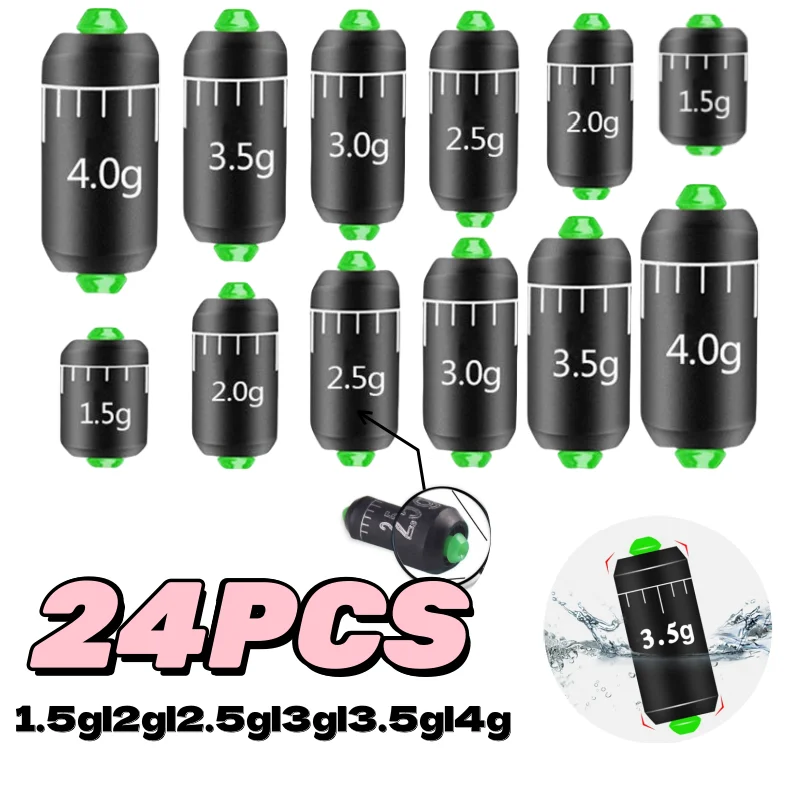 24-6 шт. подвесные шариковые весы для рыбалки направляющая раковина грузило литья 1