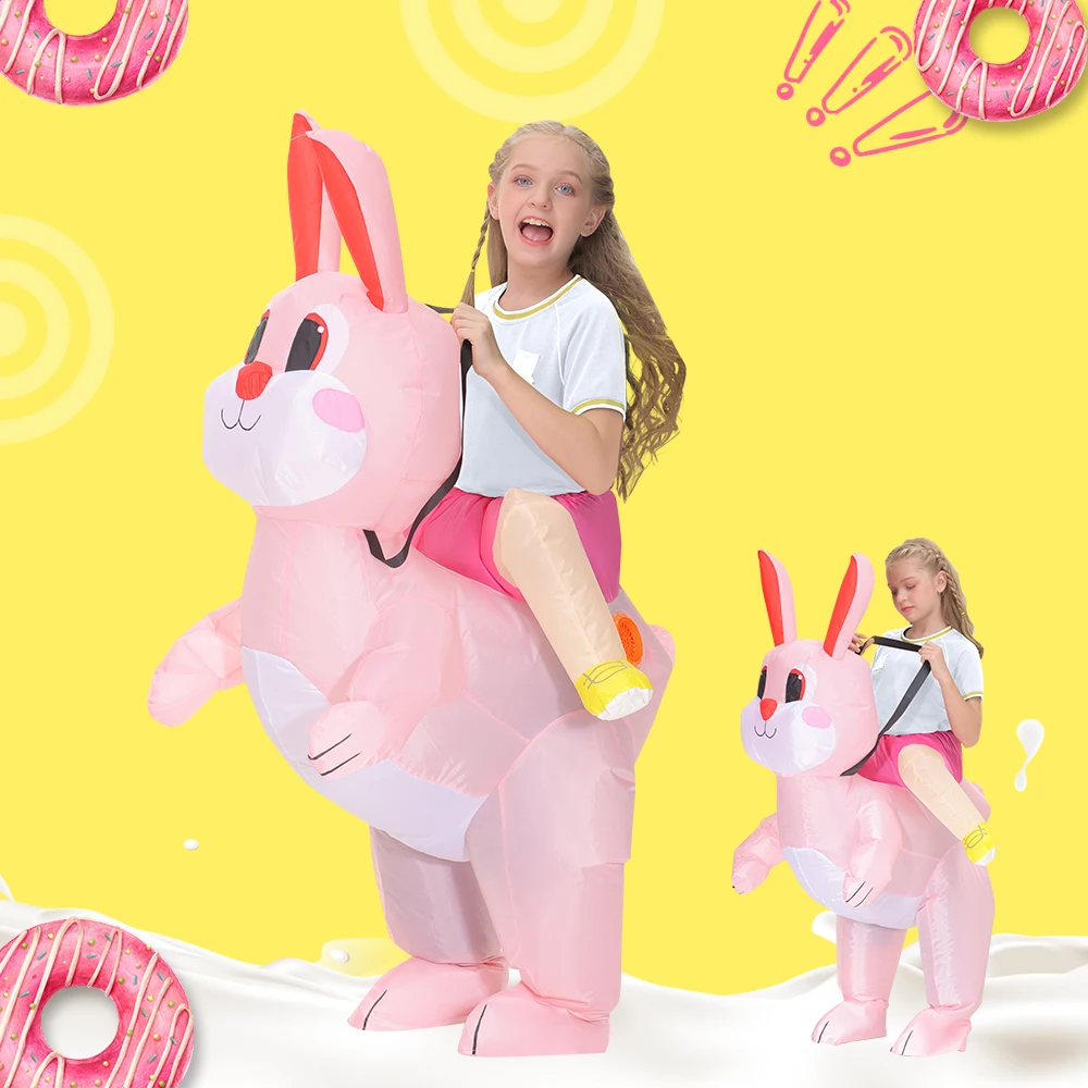 

Cosplay Costumes Adult Kids Bunny Rabbit Inflatable Costumes Easter Cosplay Costume Halloween Purim Party Role Play Disfraz New