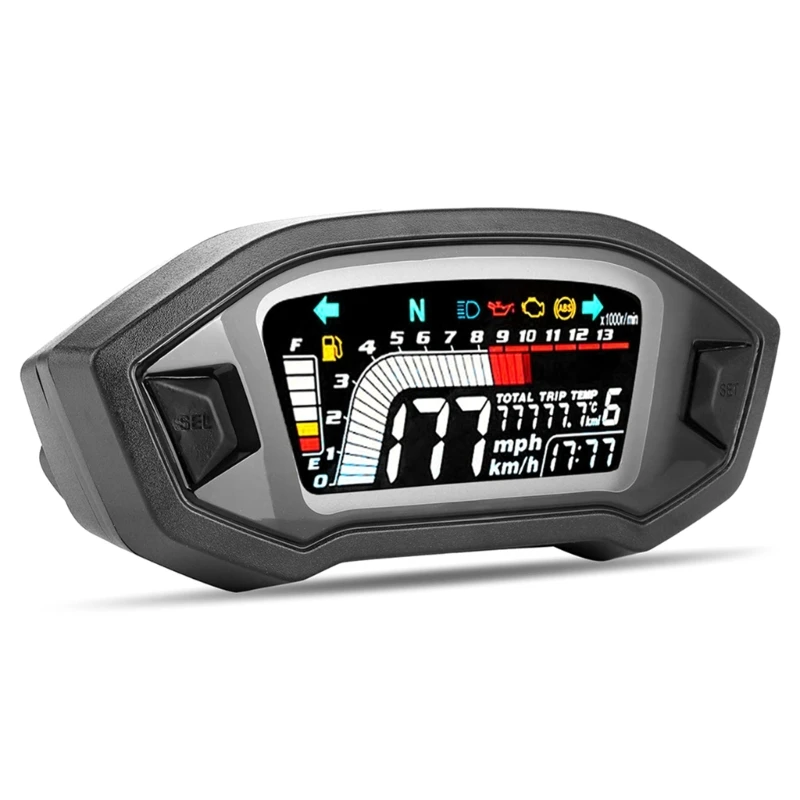 Датчики спидометра мотоцикла Мотоциклетный счетчик Спидометр Цифровой одометр
