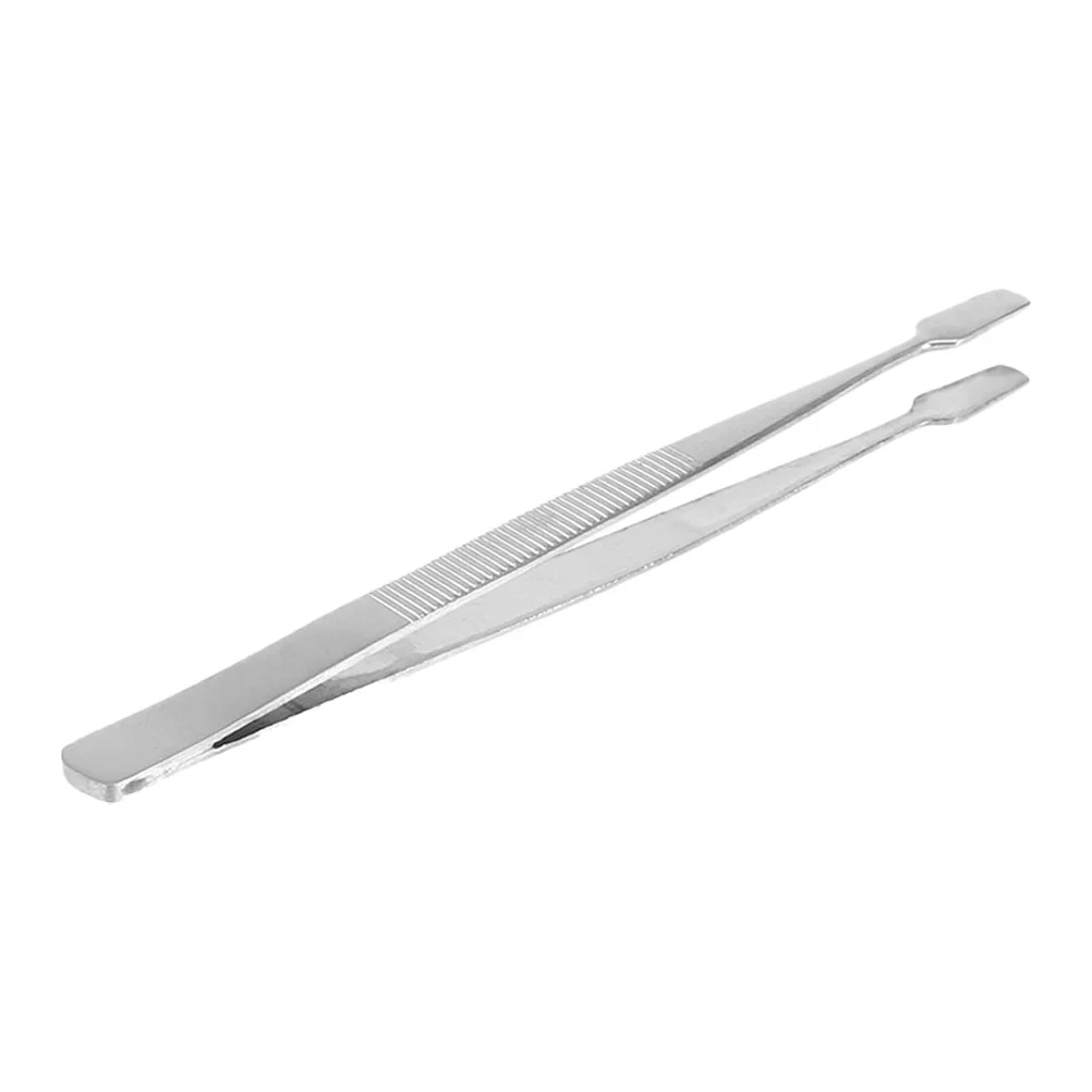 

Stampstainlessforceps Forcep Steel Eyelid Meibomian Tip Flatprofessionalnipper Static Anti Portable Splinter Tongs Eyelash False