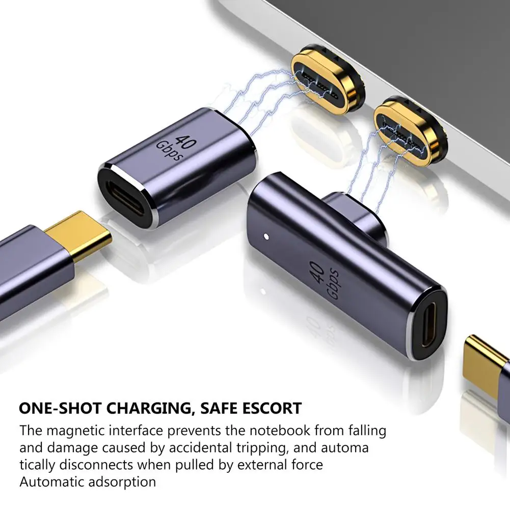 

USB4.0 Type-C Magnetic Charge Adapter 40Gbps PD 100W Fast Charging Magnet USB C to Type C Converter 24Pins 8K@60Hz USB-C Cable