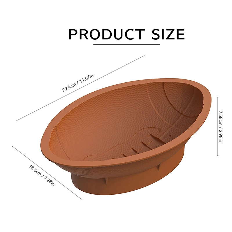 12-дюймовая силиконовая форма для торта в форме регби DIY 3D ломаная шоколада с