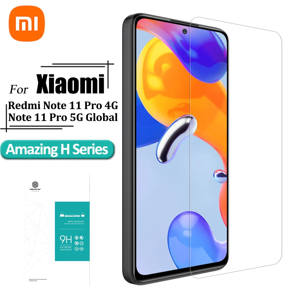 

NILLKIN H Series Tempered Glass Screen Protector For Xiaomi Redmi Note 11 Pro 4G 5G Global Anti-Glare Transparent 9H Screen Film